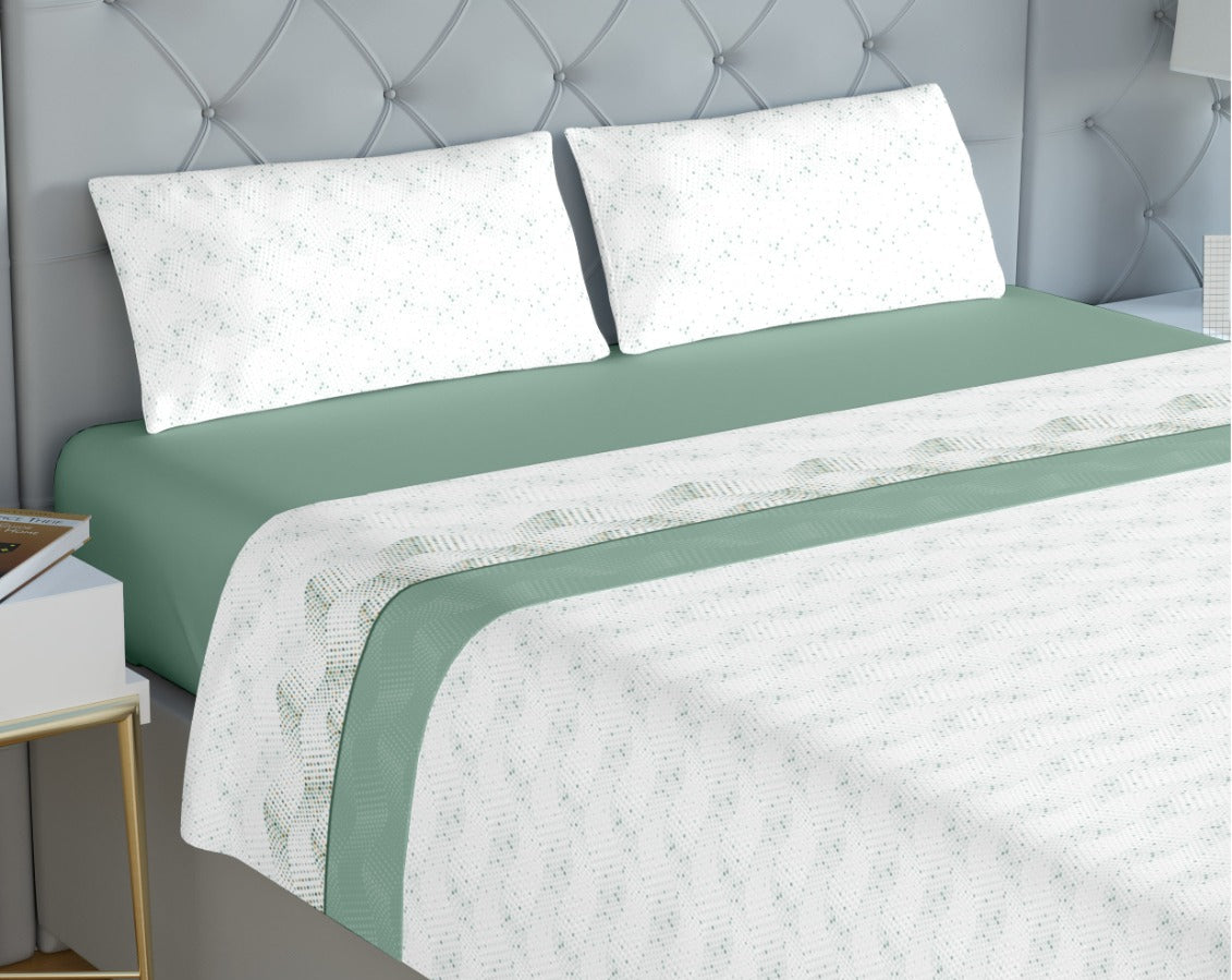 Jogo de Cama de Coralina Hamburgo Verde