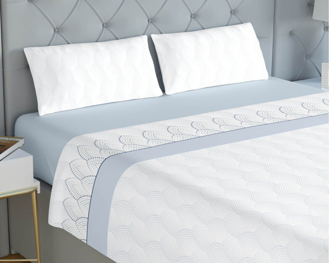 Jogo de Cama de Coralina Mónica Azul