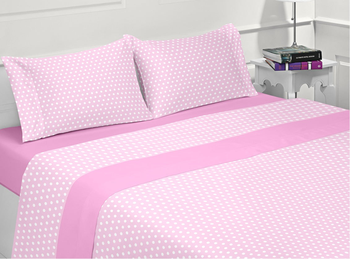 Jogo de Cama de Coralina Veneza Rosa