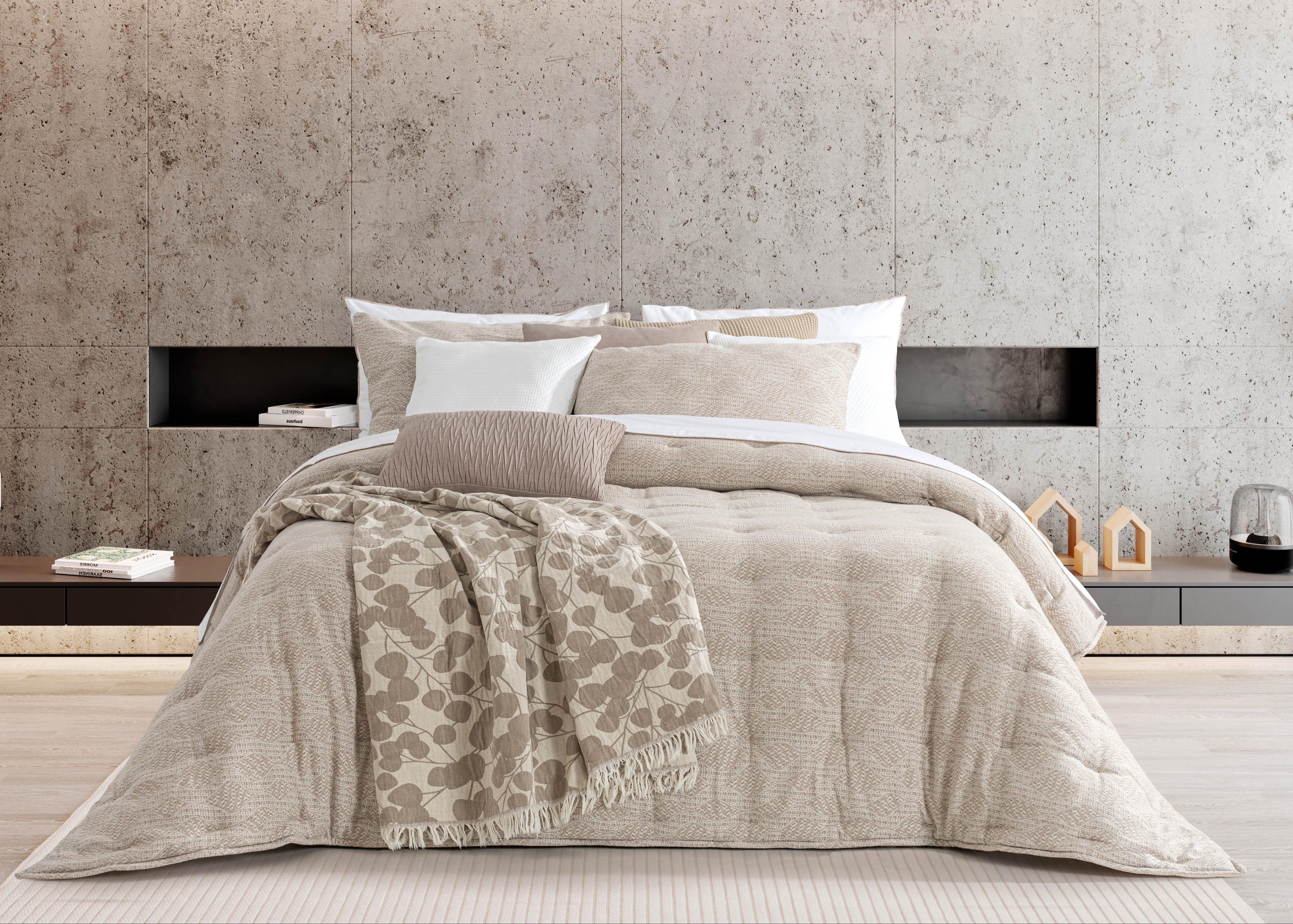 Colcha Jacquard Libra Bege