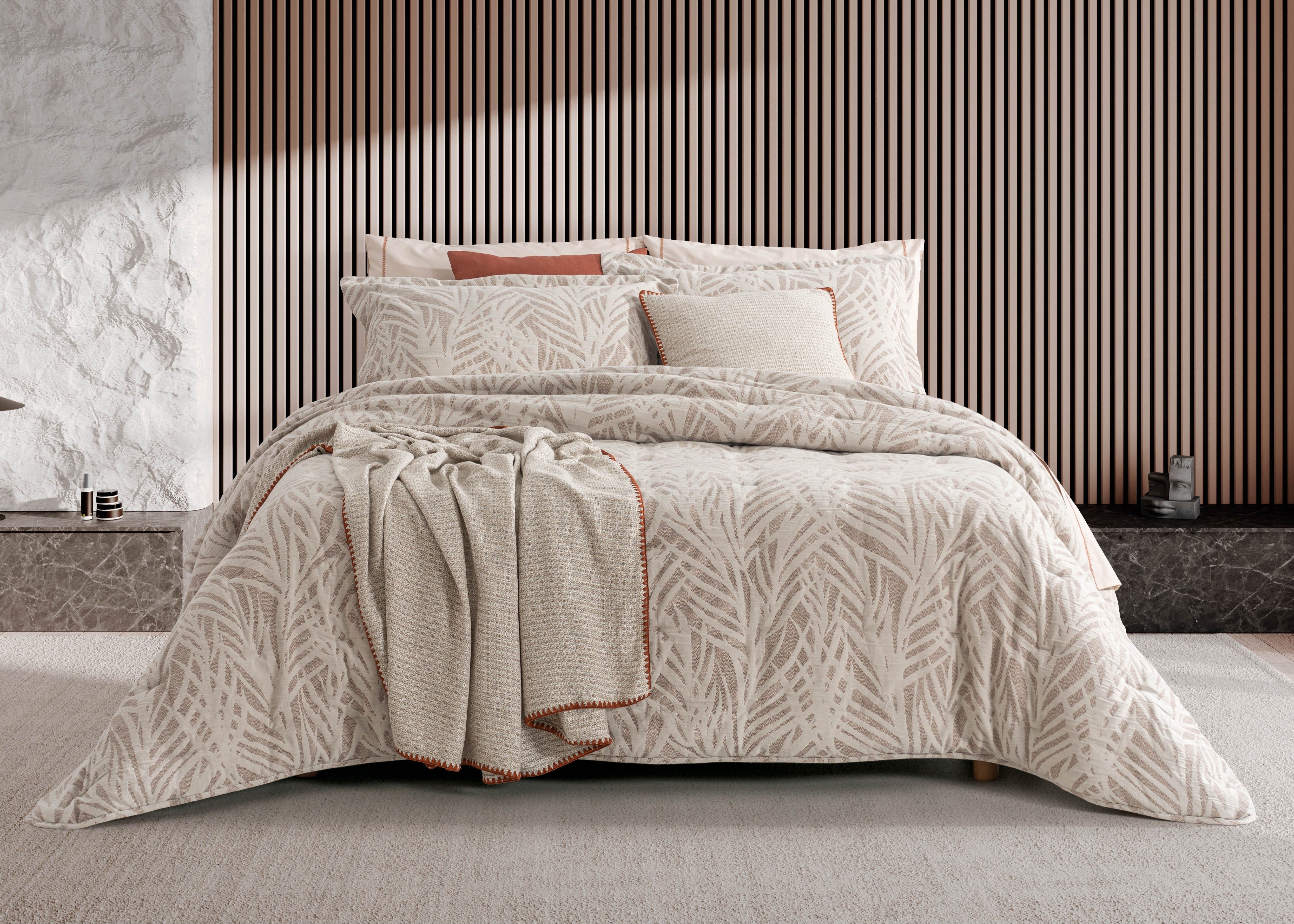 Colcha Jacquard Marco Bege