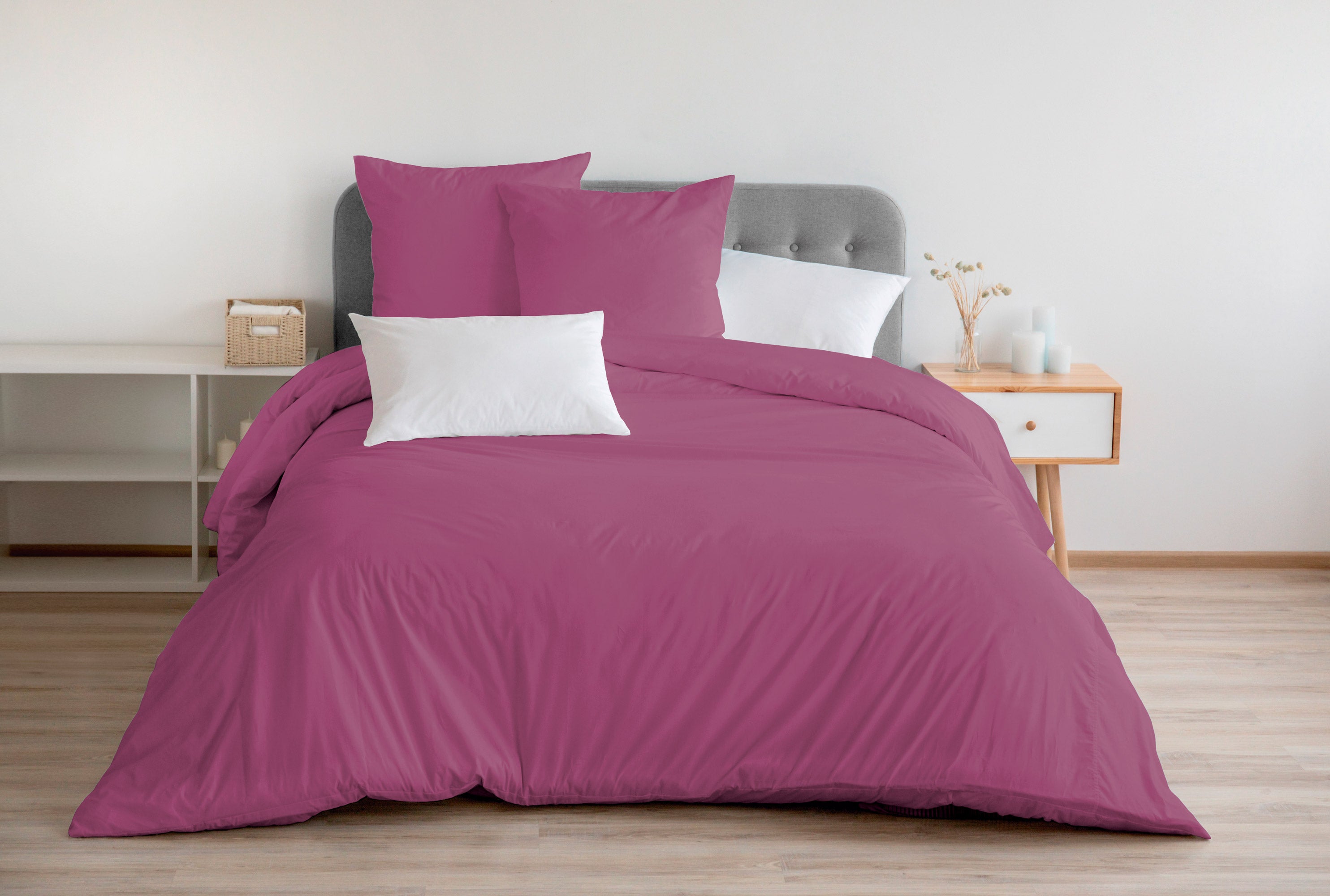 Capa de Edredom Rosa Fúcsia  + Fronhas
