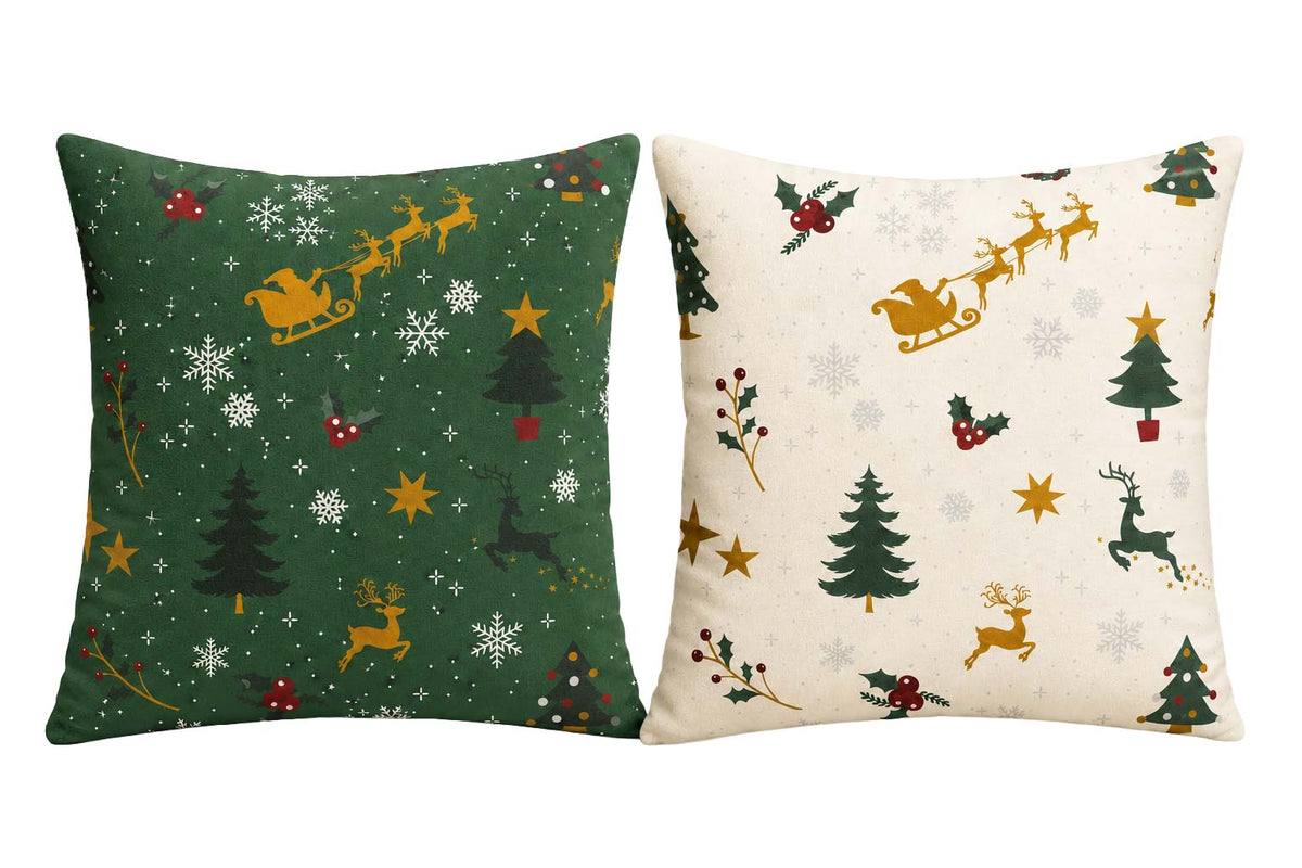 Almofada Decorativa de Natal Noela Verde
