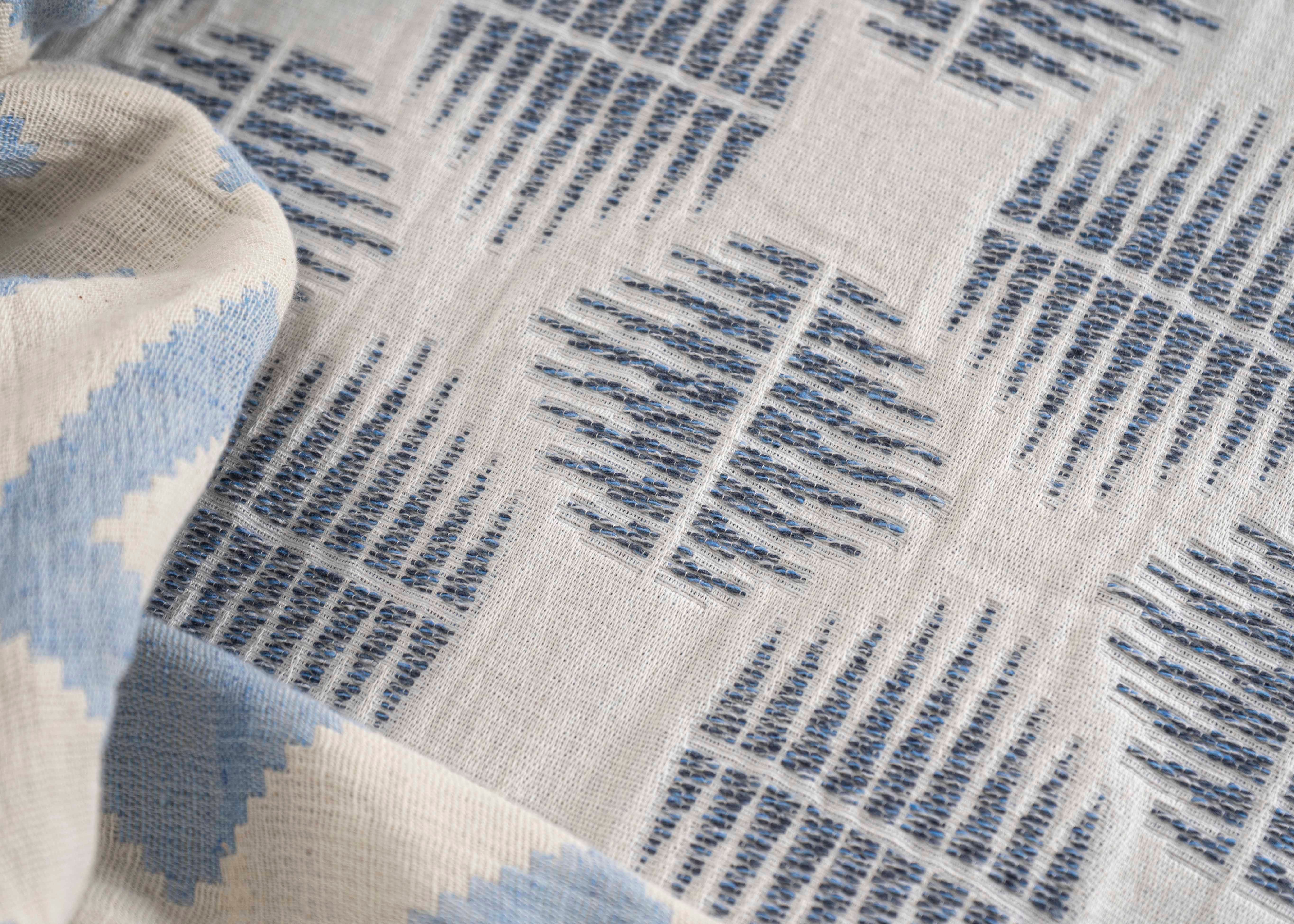 Colcha Jacquard Oslo Azul