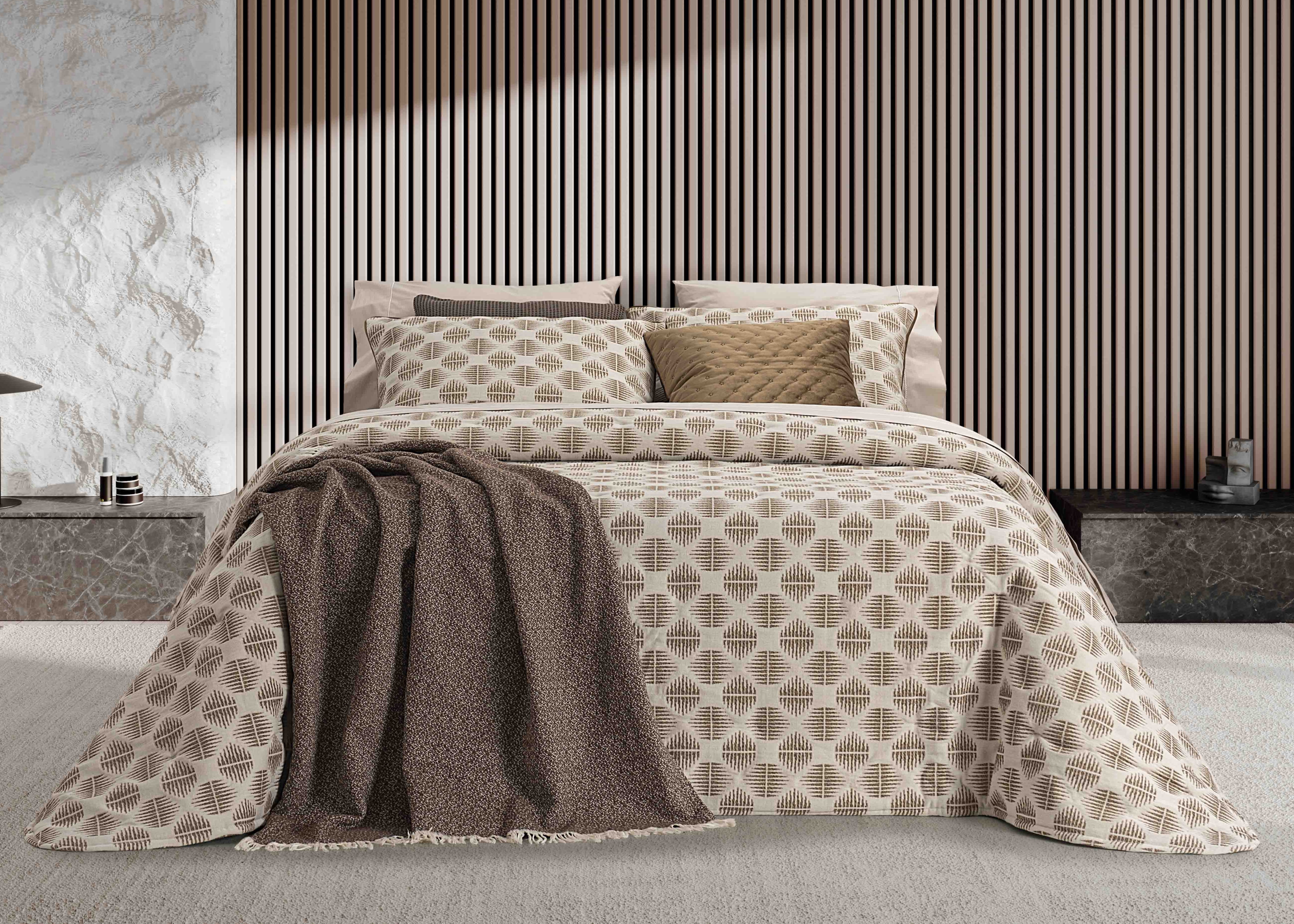Colcha Jacquard Oslo Camel