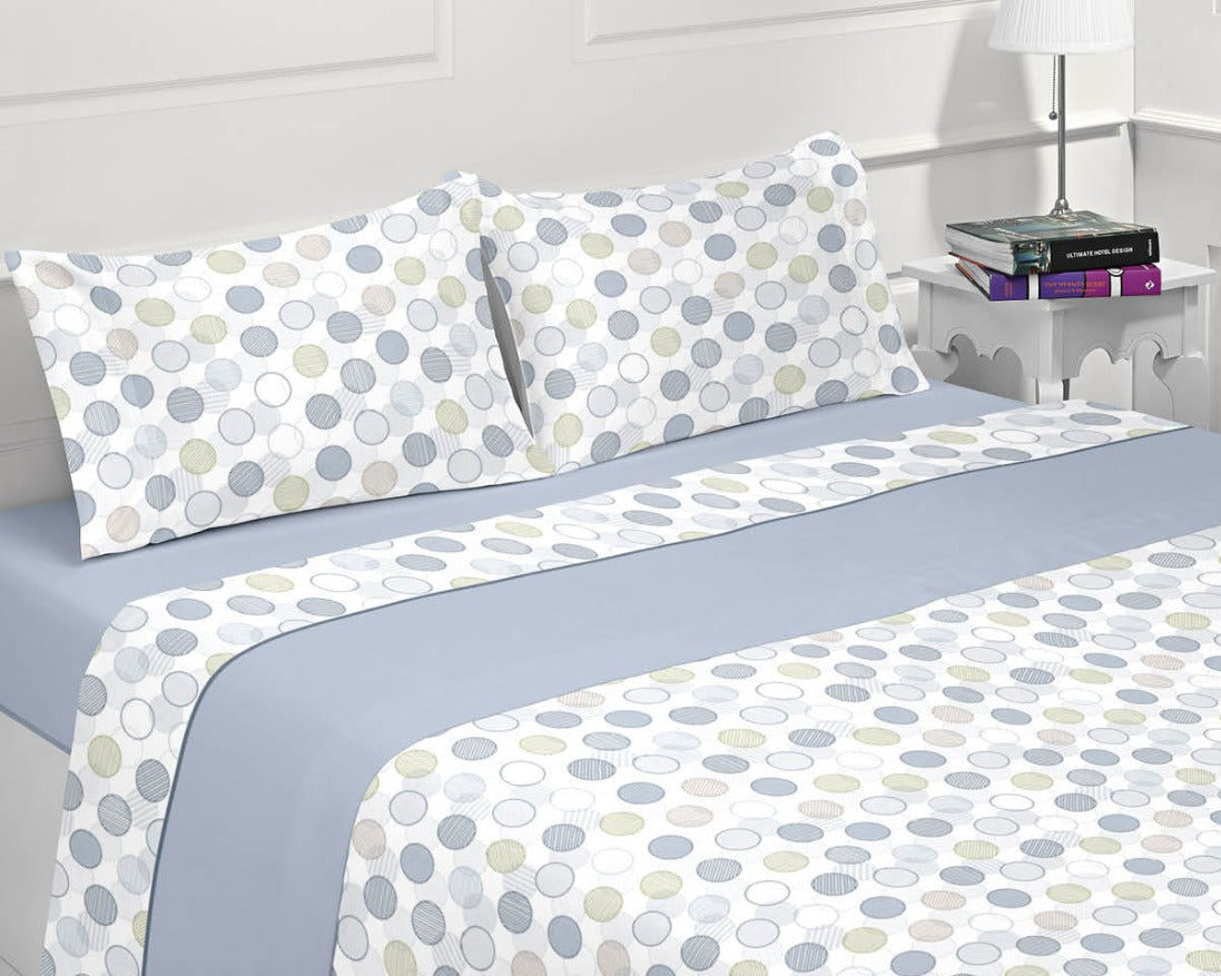 Jogo de Cama de Coralina Pablo Azul