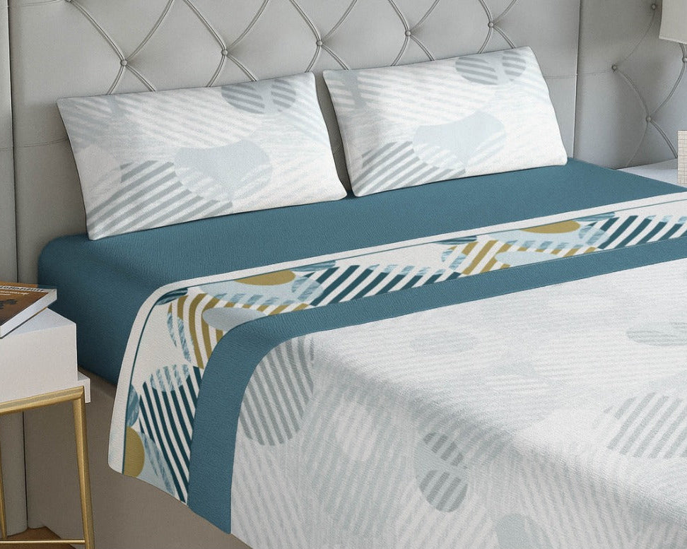 Jogo de Cama de Coralina Malika Azul