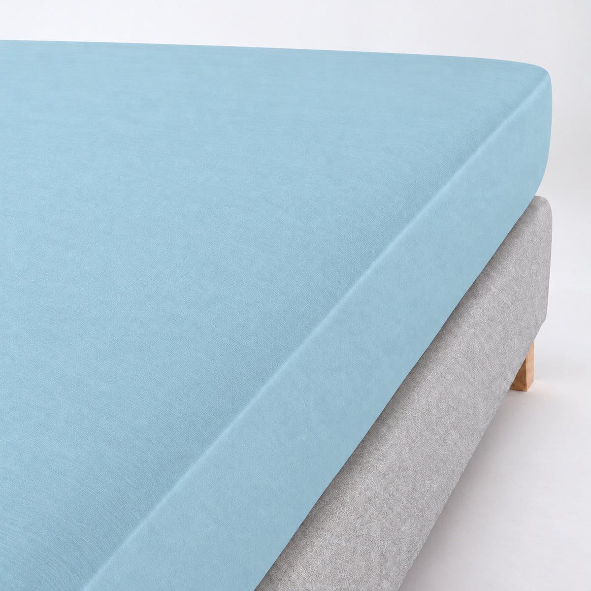Lençol de Baixo Azul Aqua Ajustável com Elástico