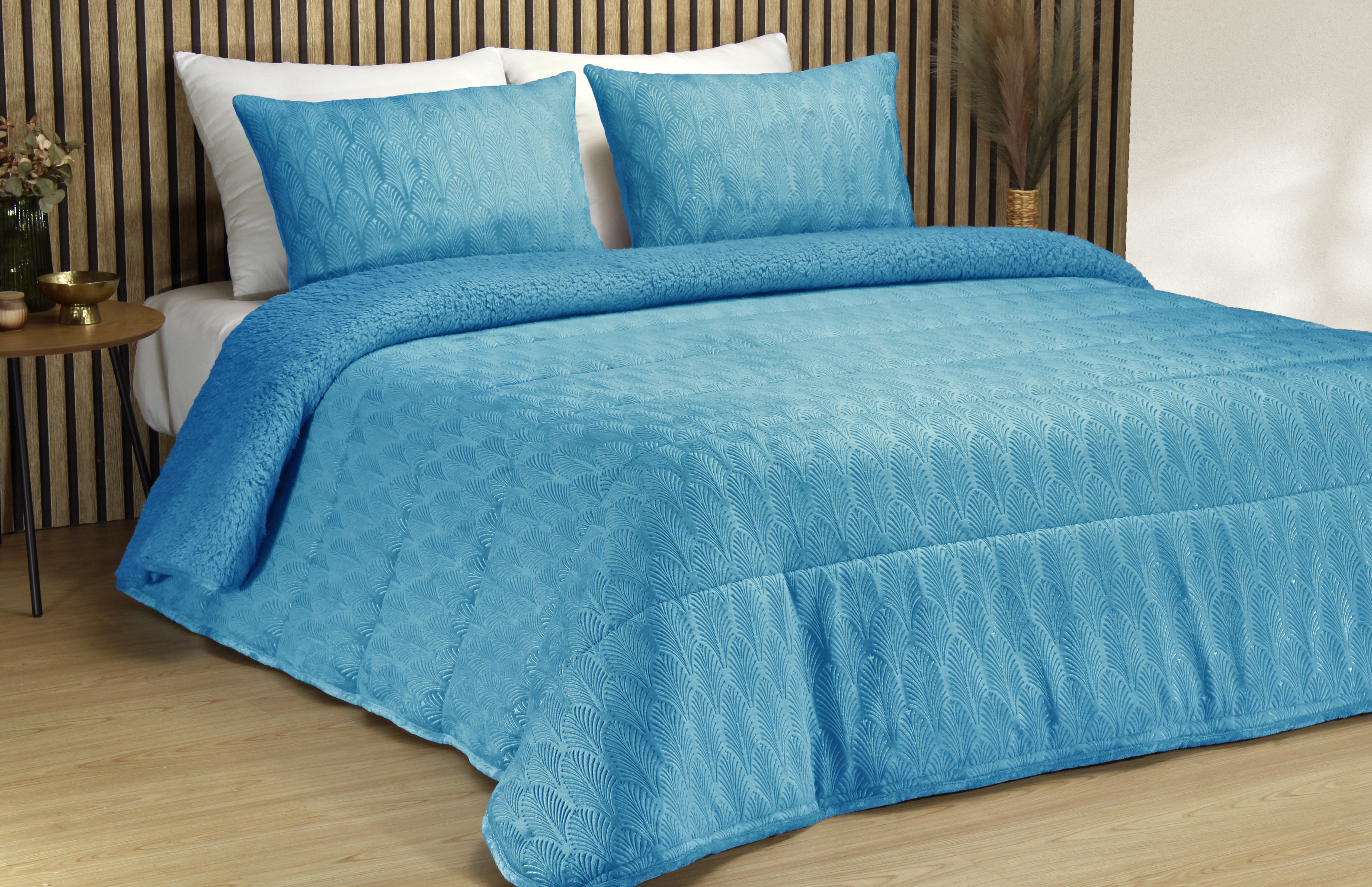 Edredom de Borrego Warm Pacífico Azul