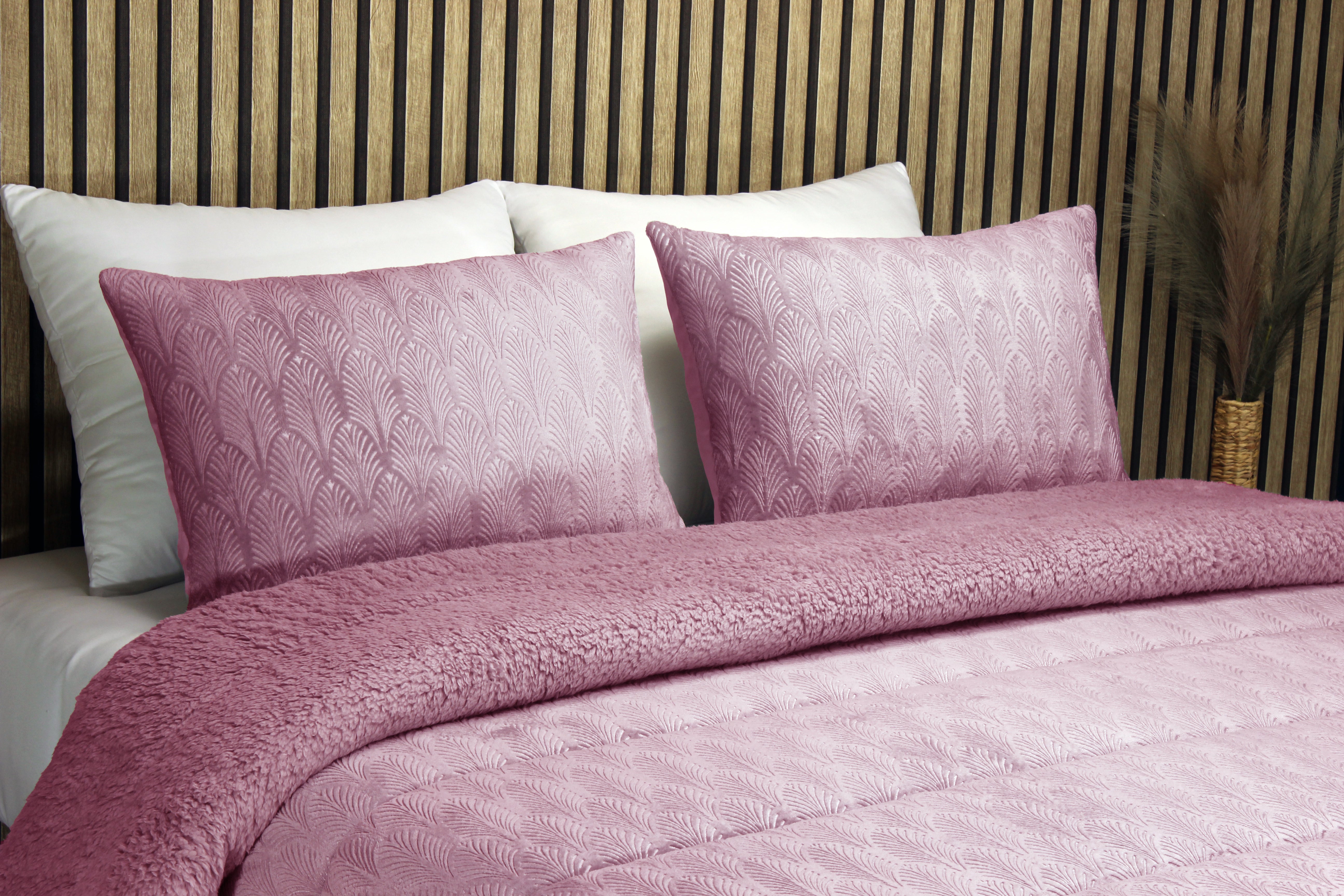 Edredom de Borrego Warm Pacífico Rosa