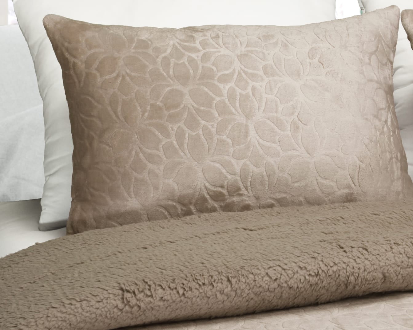 Edredom de Borrego Warm Lótus Bege