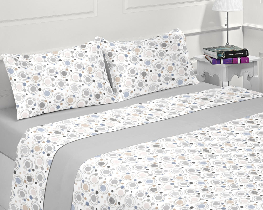 Juego de Cama Coralina Vicente Gris 