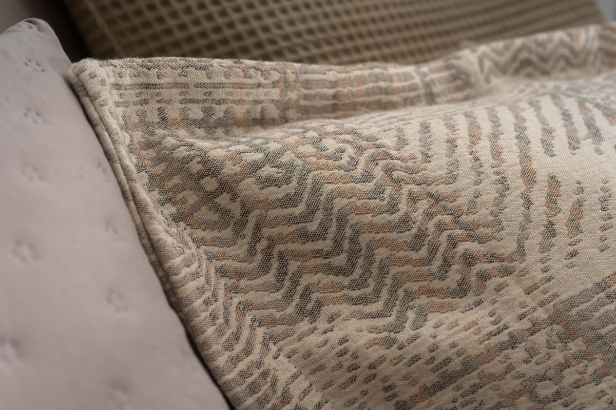 Colcha Jacquard Vika Bege