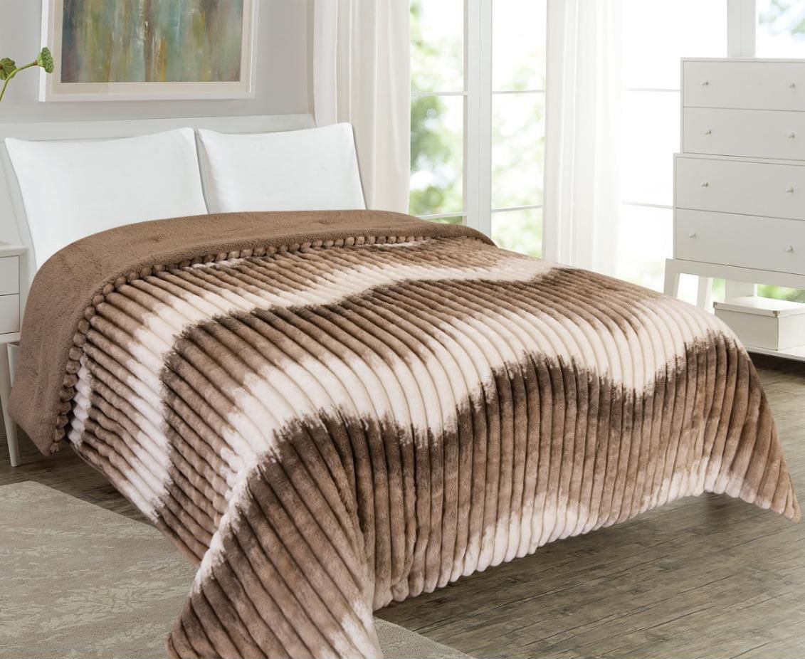 Edredom de Borrego Atlas Taupe