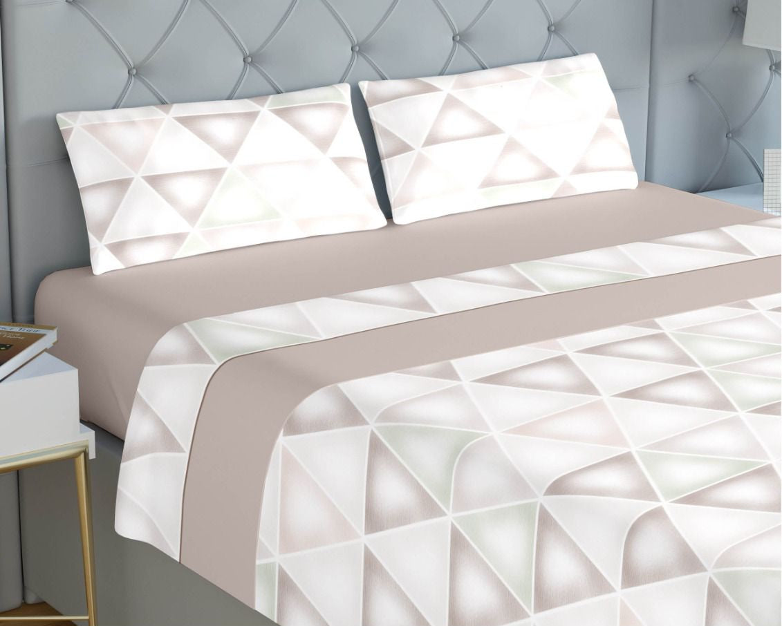 Jogo de Cama de Coralina Priscila Bege