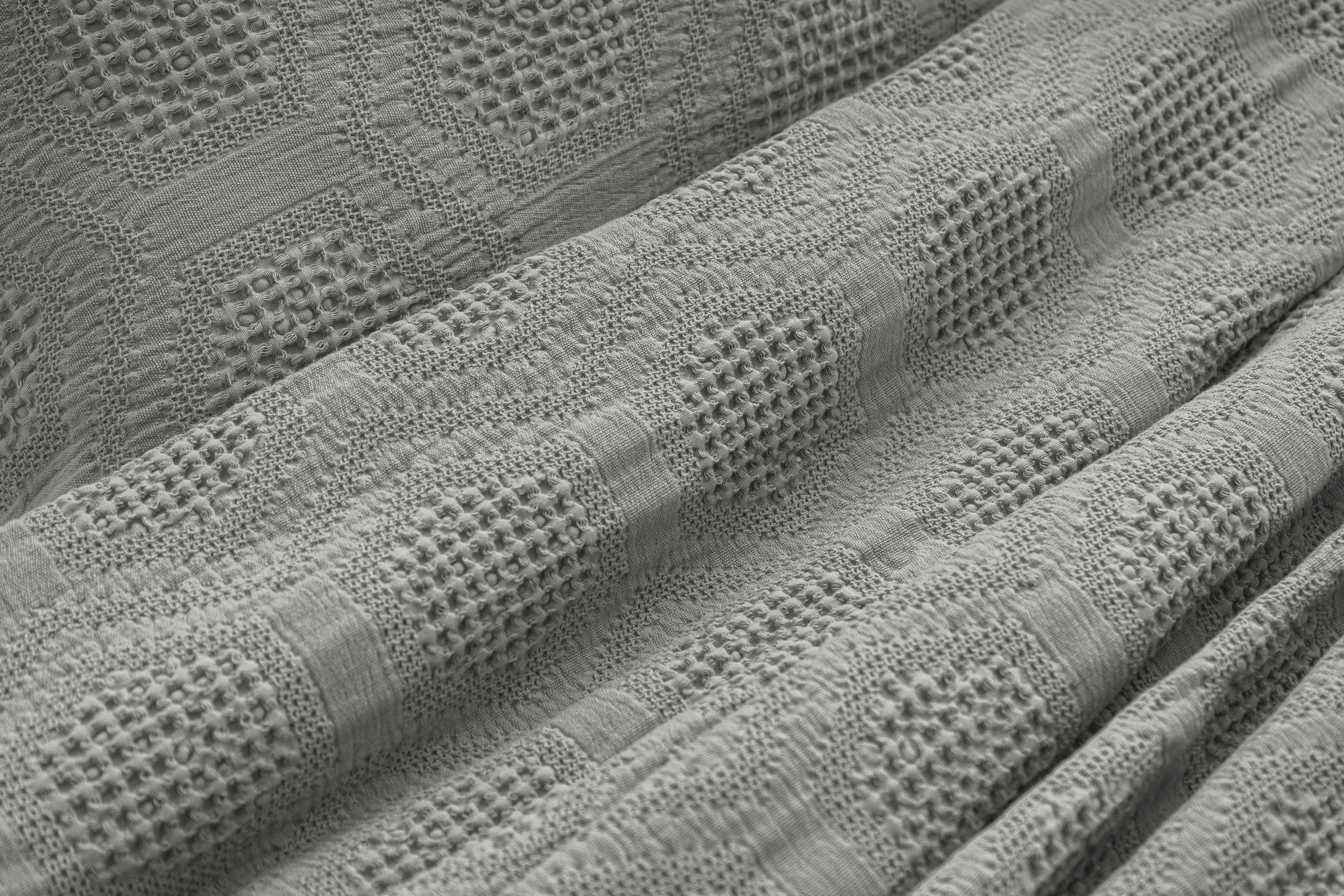 Colcha Jacquard Búzios Cinza