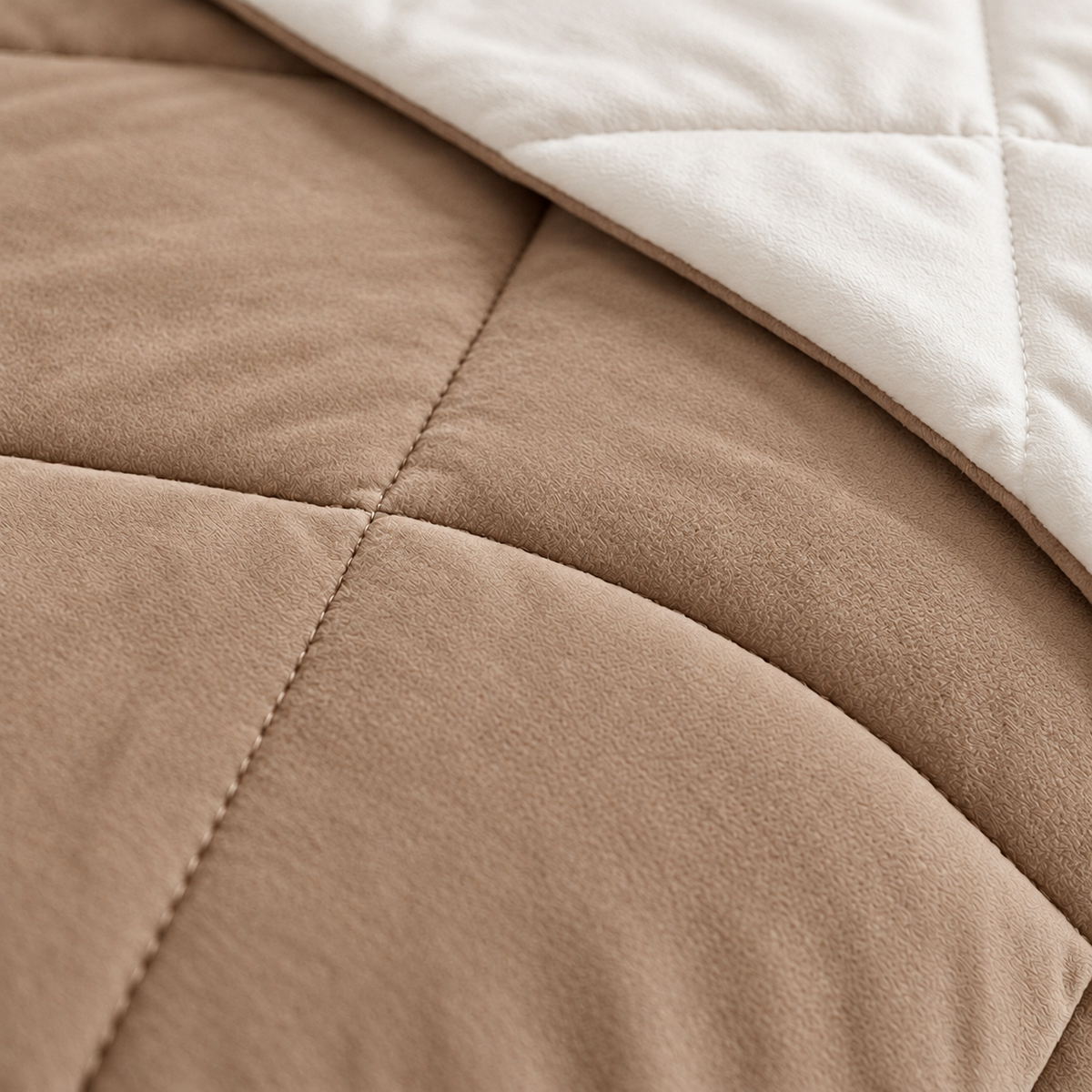Edredão de Veludo Velux Bege