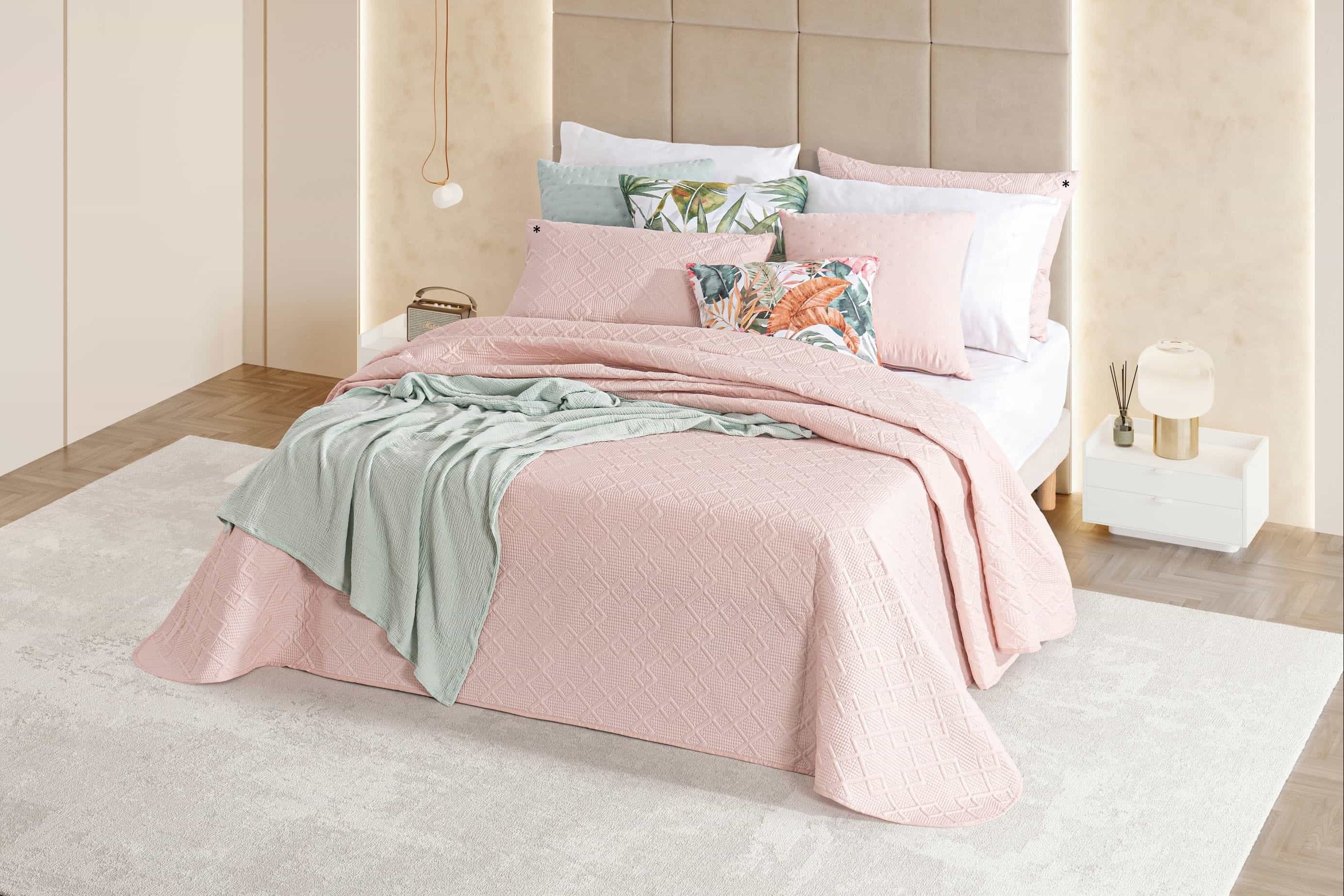 Colcha Troia 5 Rosa